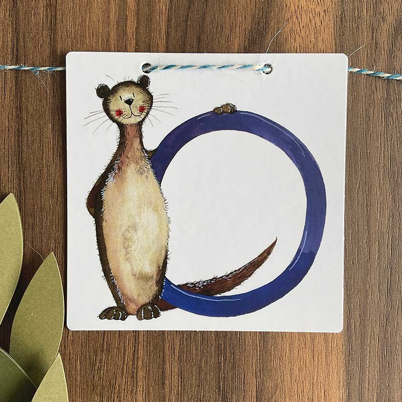 O is for Otter - Alphabet Tile (Alex Clark)