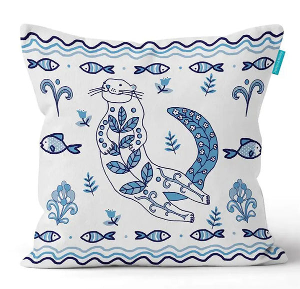 Exciting otter design cushion covers (Perkins & Morley)