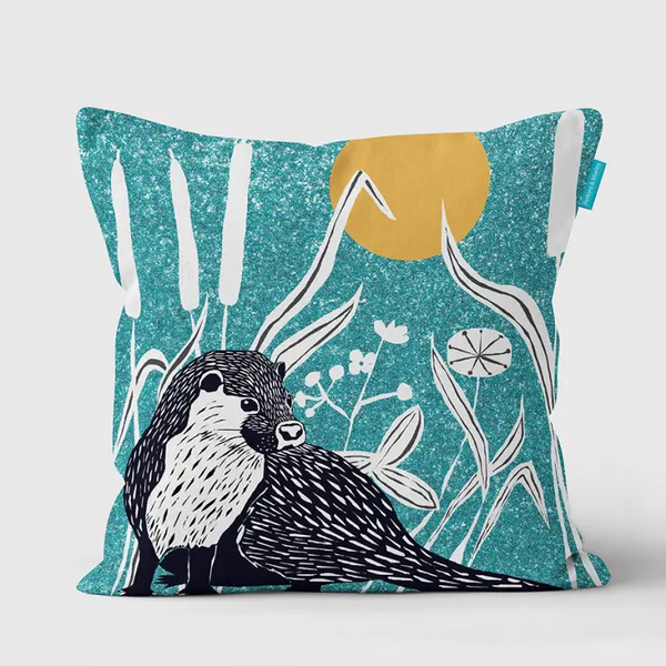 Exciting otter design cushion covers (Perkins & Morley)