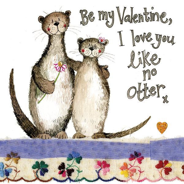 Otter design 'Be my Valentine' Card (Alex Clark)