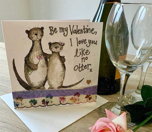 Otter design 'Be my Valentine' Card (Alex Clark)