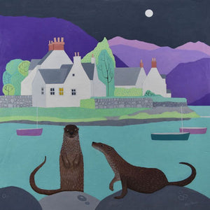 'Pretty in Plockton' mini print (Ailsa Black)