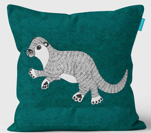 Exciting otter design cushion covers (Perkins & Morley)