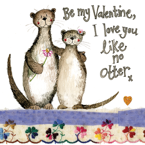 Otter design 'Be my Valentine' Card (Alex Clark)